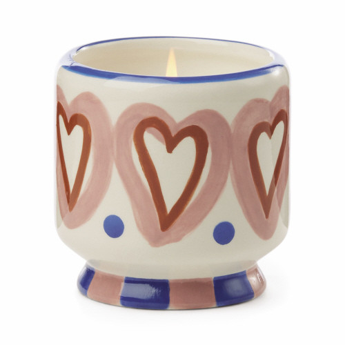 Paddywax A Dopo Hearts Rosewood Vanilla Ceramic 8 oz Candle