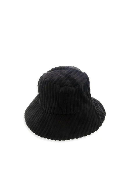 Joy Susan Corduroy Bucket Adjustable Hat - Black