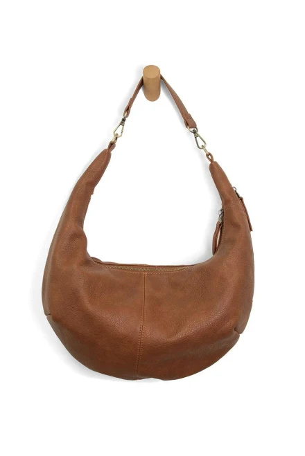 Joy Susan Rhea Slouchy Crescent Shoulder Crossbody Bag - Saddle