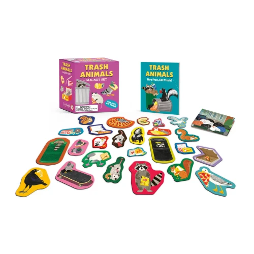 Trash Animals Magnet Set: Live Free, Eat Trash