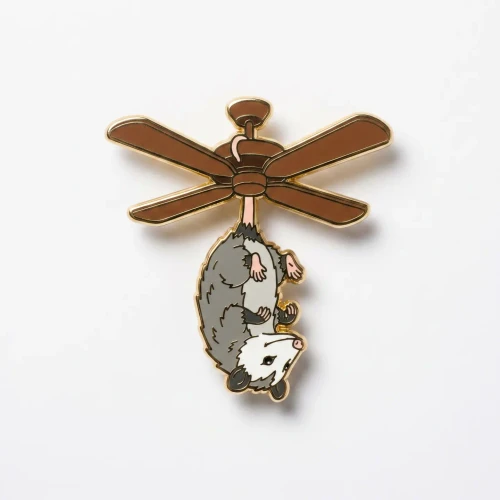 Possum Fan Enamel Pin by Strike Gently