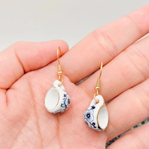 Teacup Ceramic Earrings