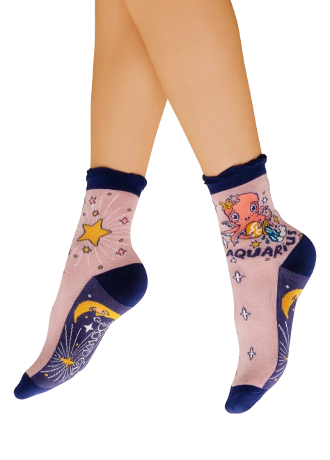 Powder Zodiac Aquarius Ankle Socks