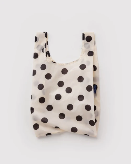 Baby Baggu - Cream and Black Polka Dot
