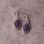 Purple Rhinestone Teardrop Earrings