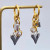 Mio Queena Heart & Lock Two Tone 18K Gold Plated Stainless Steel Earrings