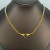 Mio Queena Hand of Friendship 18K Golden Steel Necklace