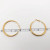 Mio Queena 18K Gold Plated Steel Hoop Earrings