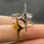 Mio Queena Two Tone Double Star 18K Gold Plated Stainless Steel Ring