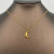 Mio Queena 18K Gold Plated Stainless Steel Crescent Moon Necklace - Gold