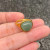18K Gold Plated Stainless Steel Green Stone Ring