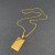 18K Gold Plated Stainless Steel Square Rose Charm Necklace by Mio Queena