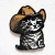 Howdy Kitty Enamel Pin by Strike Gently