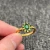Mio Queena 18K Gold Green Inlaid Cz Ring