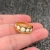 5 Opal 18K Gold Plated Stainless Steel Ring