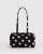 Baggu Nylon Bowler Bag - Black and Cream Polka Dot