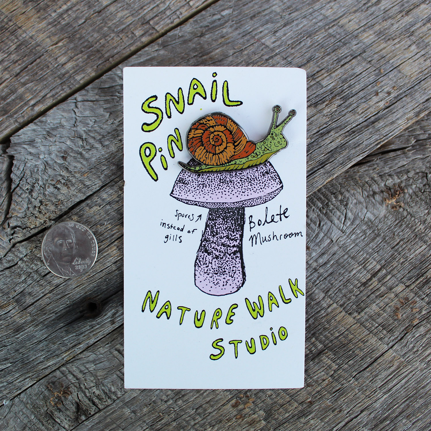 Nature Walk Enamel Pin - Snail