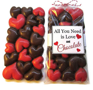 King-Size Heart Chocolate Bar-Color: Red/Chocolate Hearts King-Size Heart Chocolate Bar-Color: Red/Chocolate Hearts