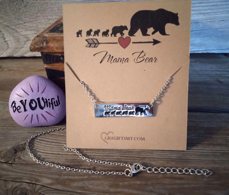 Mama Bear with 5 Cubs Necklace
