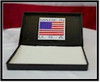 The American made PAD-100 Box stamp ultra violet ink pad is open showing the felt quality pad