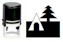 Camping tent and tree stamping image SCAMPING1RD 