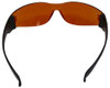 Back of the UVSPORT-O orange fluorecent safety glasses