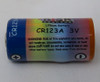 Side view of the CR123A battery