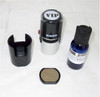 One SUPERTAC-365, 2 x CR123A batteries, RND1 Self Inking Stamper with Pad, 1 ounce of IFWA-C7 Clear Red Invisible UV Stamping Ink 
