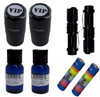 KIDM2-B Invisible Blue Self Inking Stamper Kit Complete with UV Light Ink and Batteries