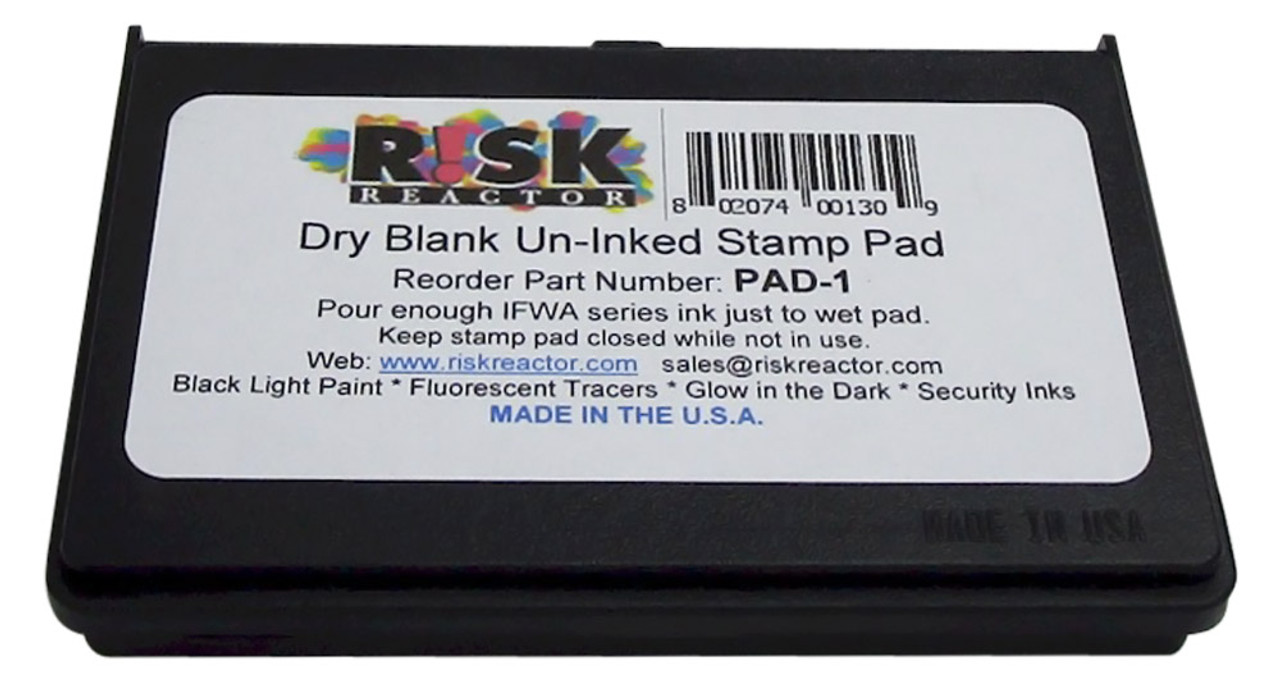 PAD-1 Stamp Dry Pad One Raised Felt Un Inked stamp pad for use wiht any ink