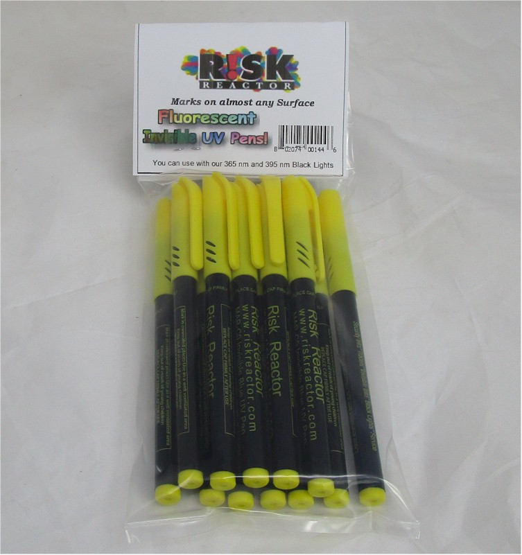 MAR-C012 Bag of Twelve Units of Invisible Blue UV Black Light Pens