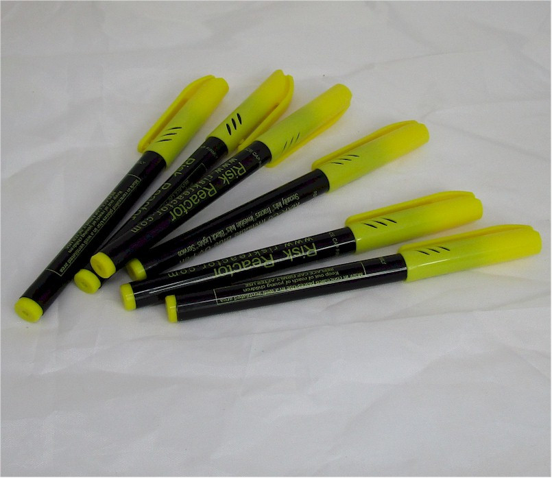 MAR-C06 Bag of Six Units Secret UV Invisible Marking Pens for all surfaces