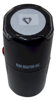 Heart Self Inking Round UV ID Stamper SHEART1RD for Clubs