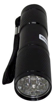 Front view of the B9UV black light flash light Front view of the B9UV black light flash light