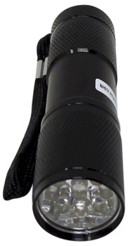 Bulk pack of B9UV12 nine ultra violet LED flash lights with batteries