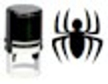 SSPIDER1RD The image of the spider on the right is the invisible black light stamp
