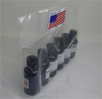 Six pack of 2 ounce bottles 6PACK2OZC7 of black light red porous marking ink Six pack of 2 ounce bottles 6PACK2OZC7 of black light red porous marking ink