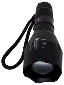 Front view of the ZOOMTAC-395 lens which can move in and out changing the diameter of ultra violet enery Front view of the ZOOMTAC-395 lens which can move in and out changing the diameter of ultra violet enery