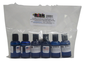 Blacklight Reactive Fluorescent Acrylic Paints 6 Pack 8 Ounce Bottles