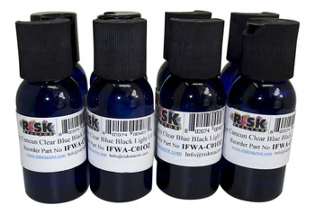 Black light UV ink 8PACK1OZC7 Eight Pack Clear Red One Ounce Bottles Black light UV ink 8PACK1OZC7 Eight Pack Clear Red One Ounce Bottles