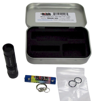 BMINI-365 Powerful Mini 365 nm UV Flashlight Key Chain 1 AAA Included BMINI-365 Powerful Mini 365 nm UV Flashlight Key Chain 1 AAA Included