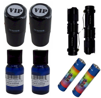 KIDM2-B Invisible Blue Self Inking Stamper Kit Complete with UV Light Ink and Batteries KIDM2-B Invisible Blue Self Inking Stamper Kit Complete with UV Light Ink and Batteries