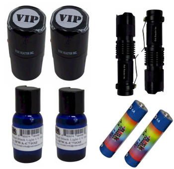 KIDM2-R Mini Zoom Stamping Kit Invisible Red UV Ink and Black Light with Batteries KIDM2-R Mini Zoom Stamping Kit Invisible Red UV Ink and Black Light with Batteries