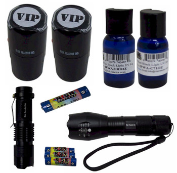 KDUALMZ Dual Color Blue and Red Fluroescent Stamping ID Kit Complete Zooming Blacklights with Batteries KDUALMZ Dual Color Blue and Red Fluroescent Stamping ID Kit Complete Zooming Blacklights with Batteries