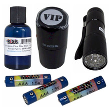 1 Round UV Glow in the Dark Hand Stamping Kit Custom Stamp, Ink