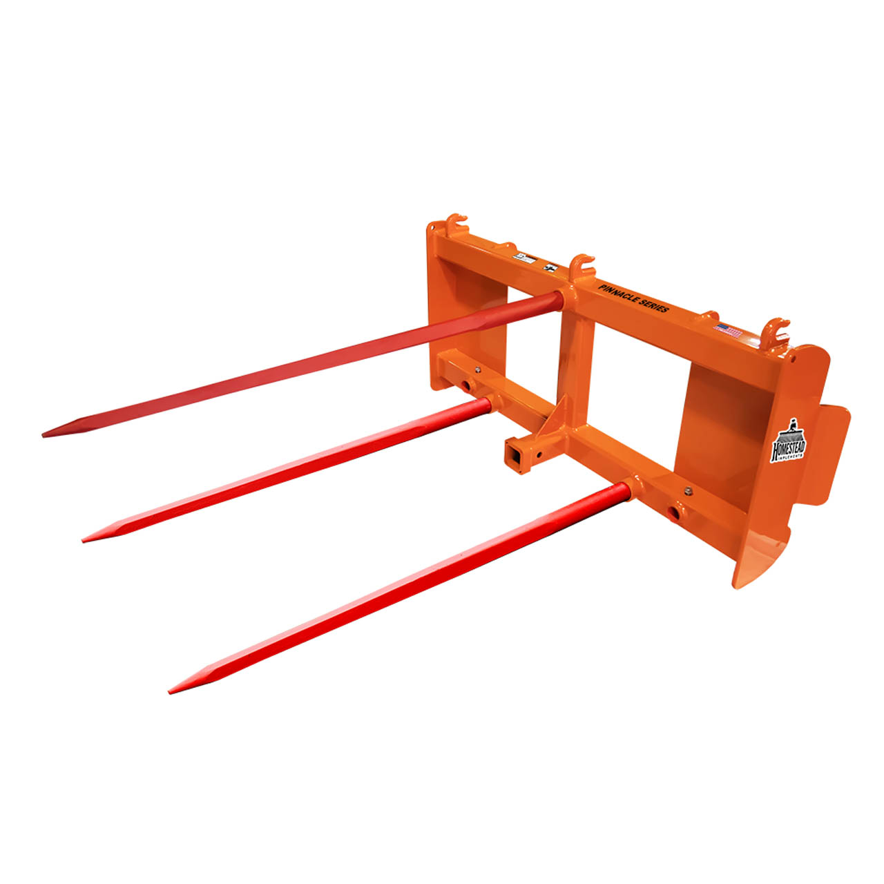 Pinnacle Series Front-Loader Bale Spear with Three Main Spears.