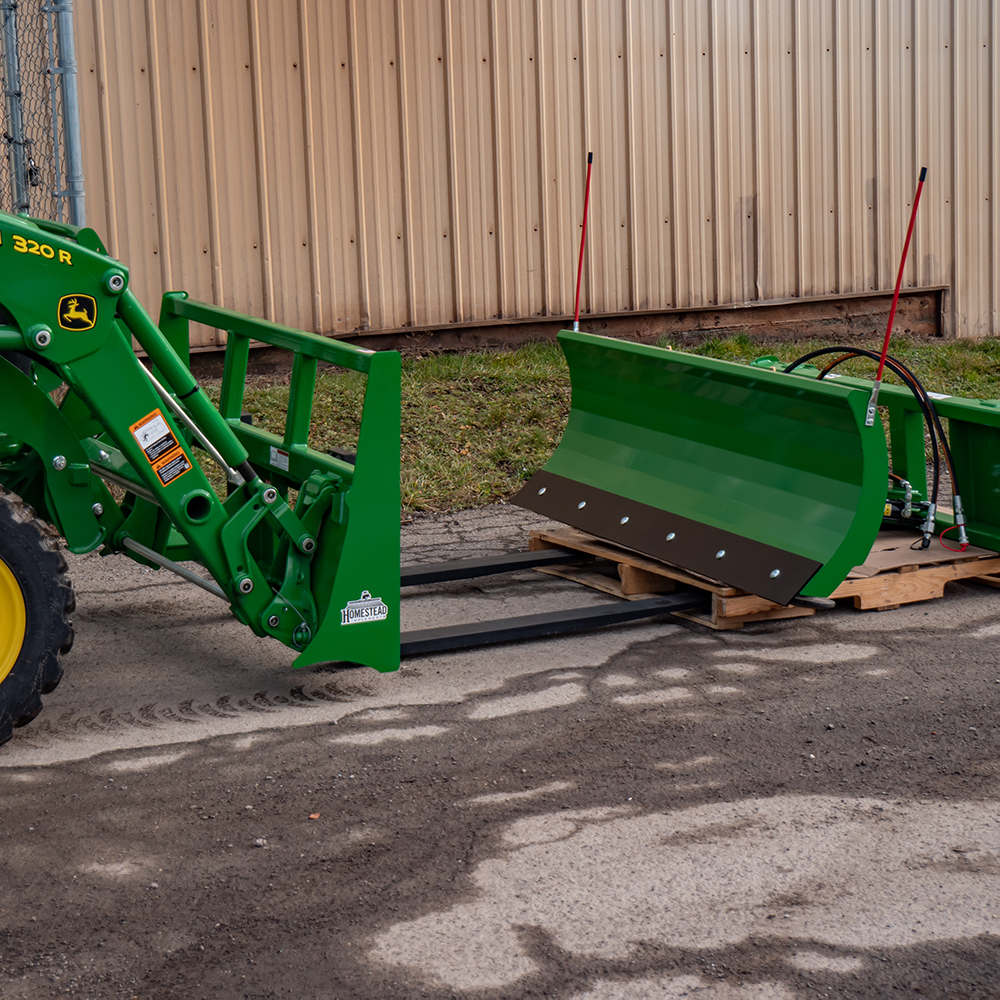 Pinnacle Series John Deere Pallet Forks lifting John Deere Snow Plow