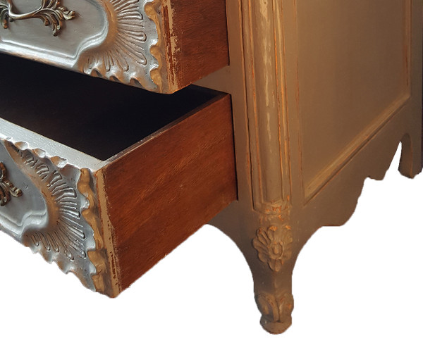 Carved Dresser in Dove Grey