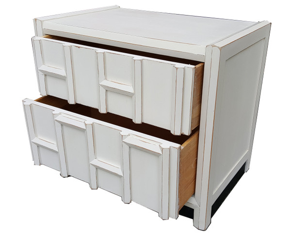 Pair of Mid Century Geometric Night Stands