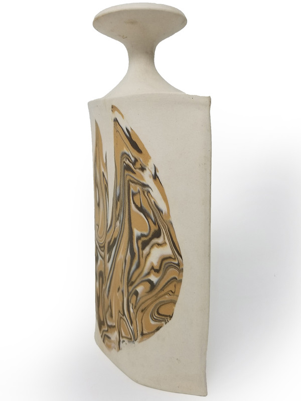 Pottery Vase - White Clay Slab